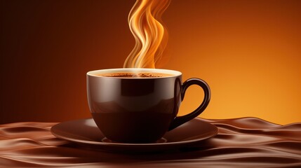 Obraz premium Coffee with plain background