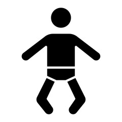 Baby In Diape Glyph Icon