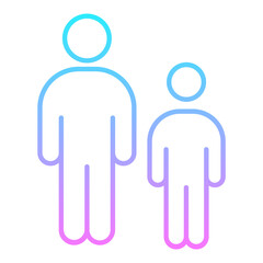 Father And Son Gradient Icon