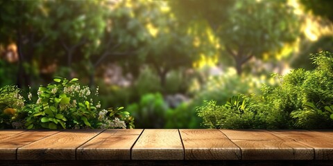 Natural greenery. Wooden background for gardening. Summer vibes. Fresh leaves on table. Rustic wood and green leaf. Perfect blend. Empty desk