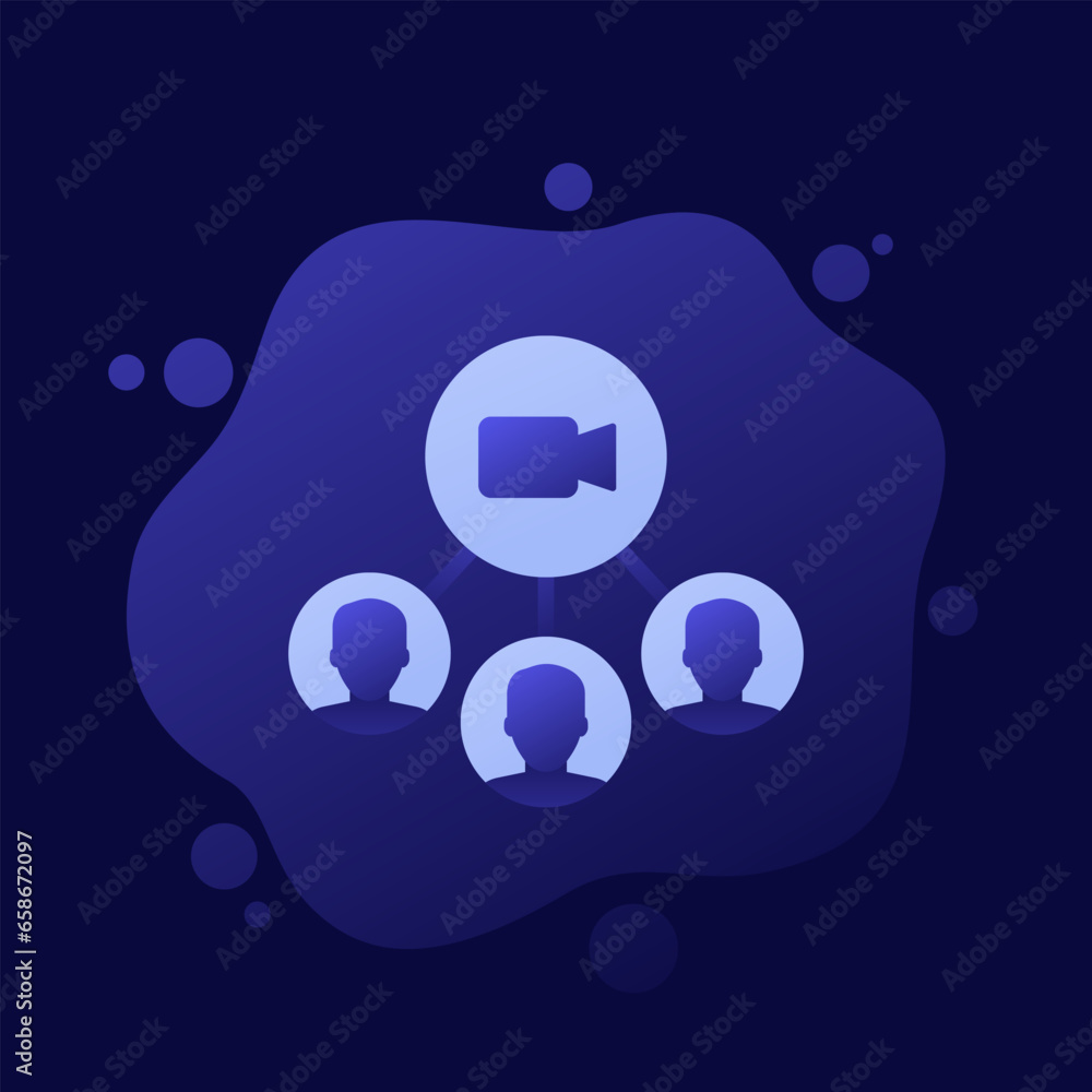 Poster Video call icon, vector design