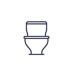 toilet line icon on white