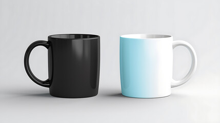 a realistic mockup for a classic ceramic mug.