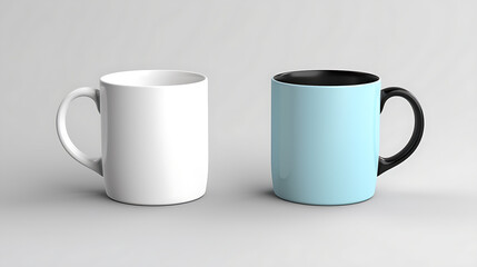 a realistic mockup for a classic ceramic mug.