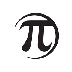 Pi Number Icon Vector Image illustration 