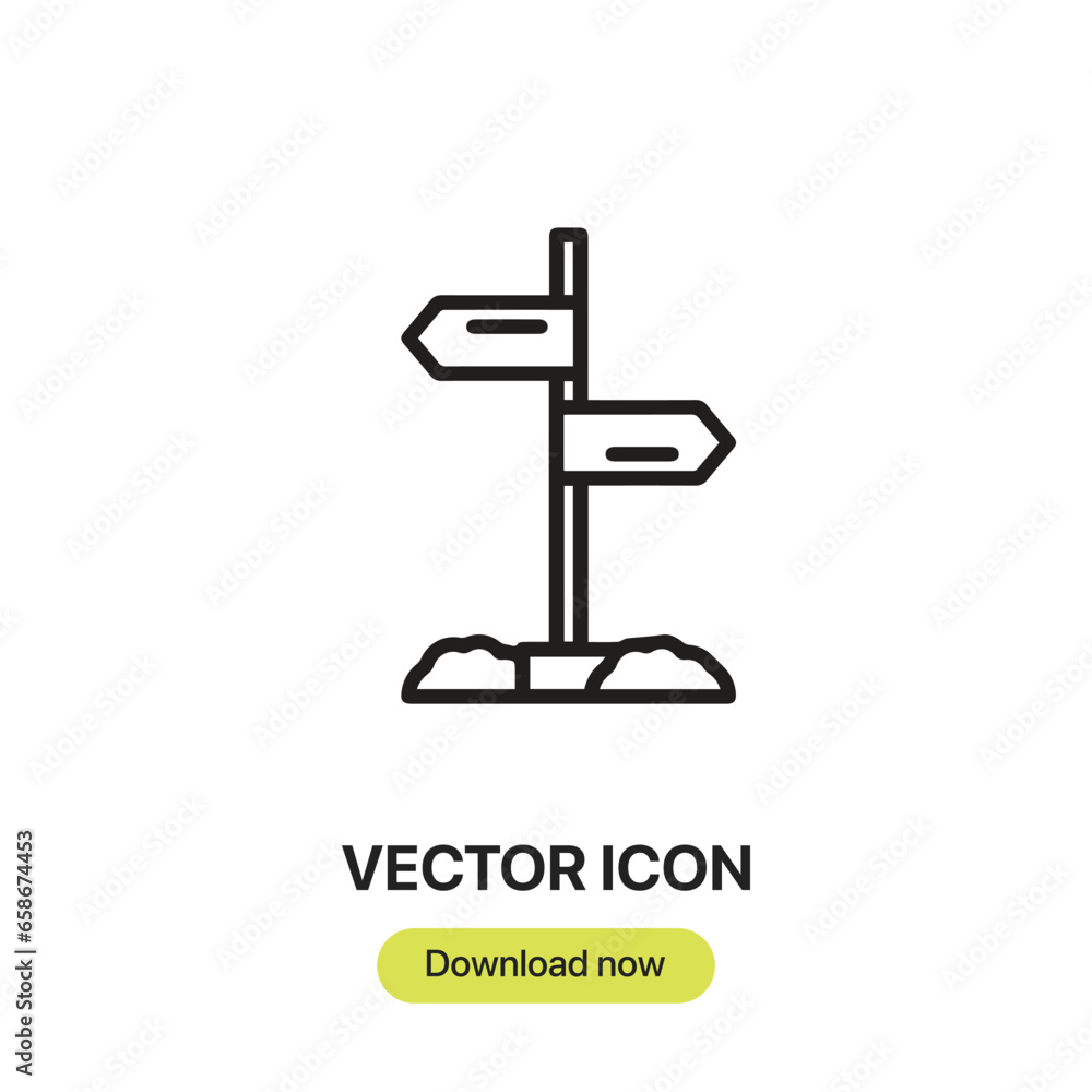 Poster signage icon vector. linear-style sign for mobile concept and web design. signage symbol illustratio