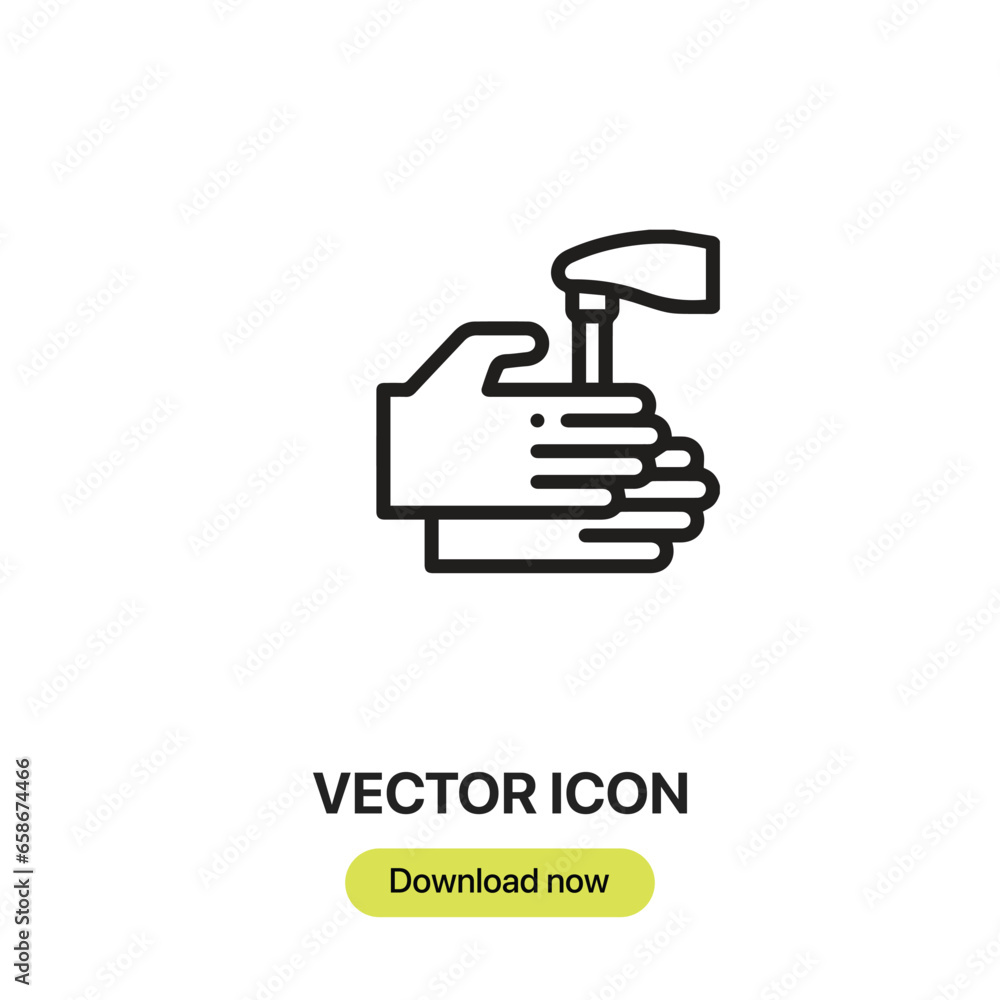 Fototapete Water Tap icon vector. Linear-style sign for mobile concept and web design. Water Tap symbol illustration. Pixel vector graphics - Vector.	
