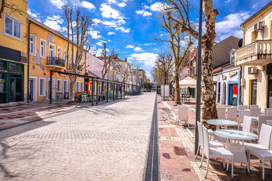 Colorful architecture of Podgorica city center