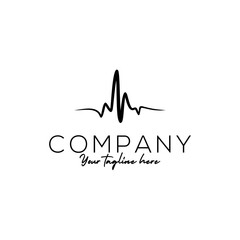 Audio pulse or wave logo design element. Suitable for your design need, logo, illustration, animation, etc.