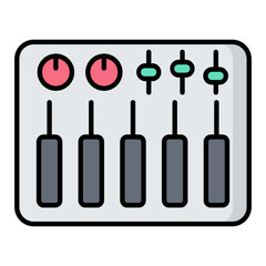 Paino Colored Outline Icon