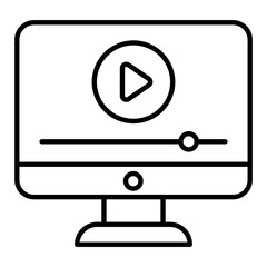 Media Player Outline Icon