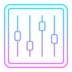 Equalizer Gradient Icon
