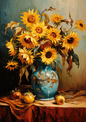 Vintage Sunflower Bouquet