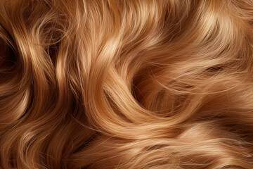 Fototapeta premium Hair texture close up hairs background vector blonde brown macro, generated ai 