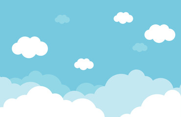 Cloud background, Blue sky and clouds vector background.