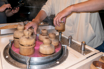 Chinese Traditional Snack Steamed Cake on the Street