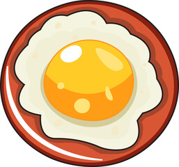 fried egg on a plate