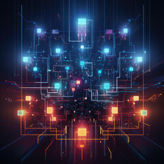 Obraz premium technology background
