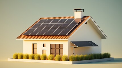 beautiful simple and minimal design of self sufficient home powered entirely by solar energy