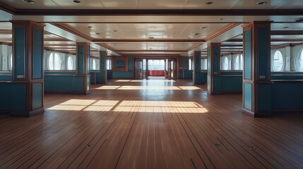 Interior of an station. AI generated art illustration.