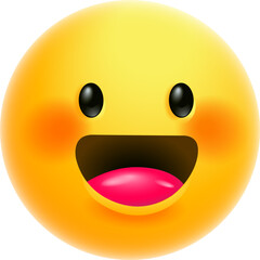 Smiley Face. Happy smiley emoji vector yellow. Vector happy circle face. simple flat 3d style vector illustration, for web, app, ui, ux design.