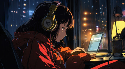 Metropolis Memories: Anime-style Scene of Urban Study, generative ai