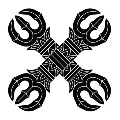 家紋です。違い三鈷杵といいます。