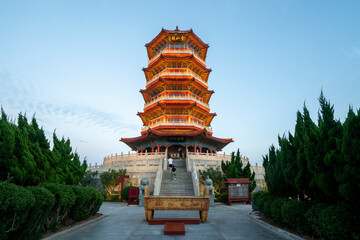 Shining Pagoda, Yingxian Pavilion, Penglai, Yantai, China