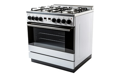 Kitchen Stove an Essential Tool for Cooking and Meal Preparation Isolated on a Transparent Background PNG.