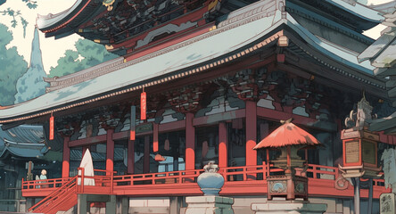 Wisdom Carved in Stone: The Legacy of Japanese Temples, Generative AI
