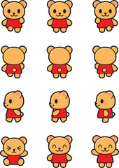 熊キャラクター　モーションセット