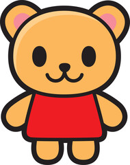 熊キャラクター　立ち姿