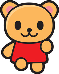 熊キャラクター　歩くモーション　右足