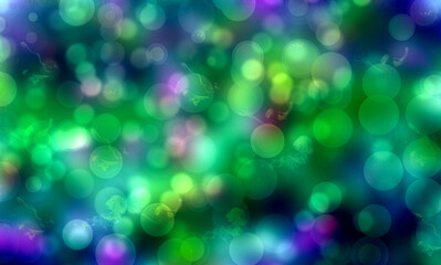 Obraz premium blue green background circles like underwater