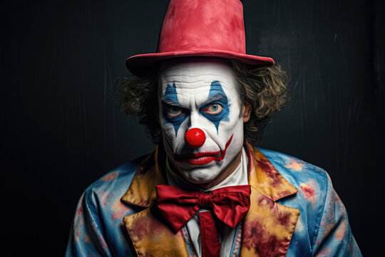 man dressed up with clown costume