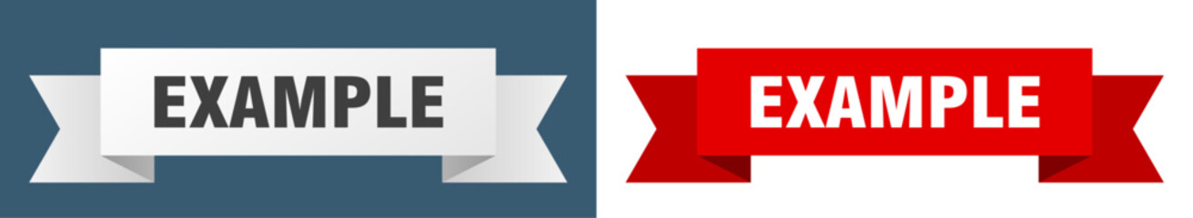 example ribbon. example isolated paper sign. banner