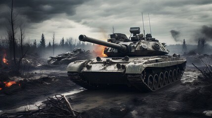 A powerful Cotopaxi tank takes position in the fight