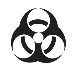 Biohazard sign on a white background