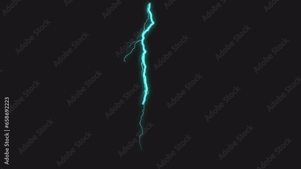 Poster abstract loop motion background animation blue electric lightning sparks with glowing magic light on