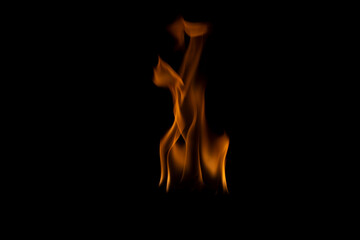 The fire flames is powerful , Shoot in a studio with a black background.	