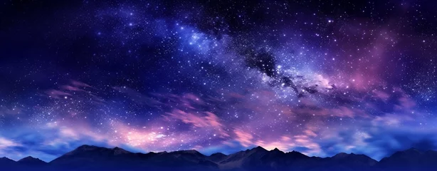 Fotobehang Night sky, generative AI © progressman