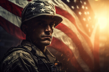 portrait of a American soldier