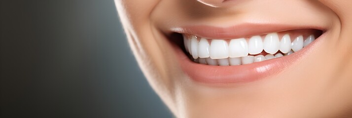 Naklejka premium Healthy white teeth, generative AI