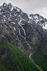 mountain landscape of north ossetia