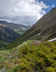 Naklejka premium Mountain landscape of North Ossetia 
