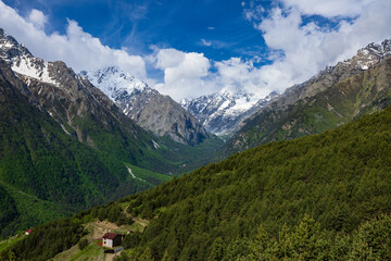 Obraz premium Mountain landscape of North Ossetia 