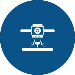 drilling cnc Vector Icon easily modified

