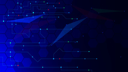 Abstract futuristic technology background with circuit board. Network connection and digital communication concept background.