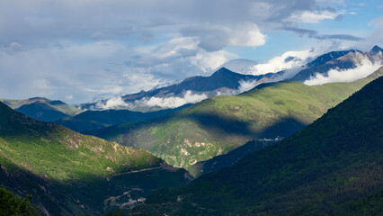Mountain landscape of North Ossetia 