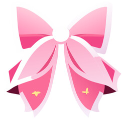 pink ribbon with bow